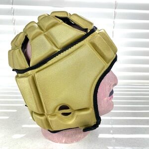 Game Breaker Soft Practice Helmet Gold Size XXL Hook/Loop Closure Chin‎ Strap
